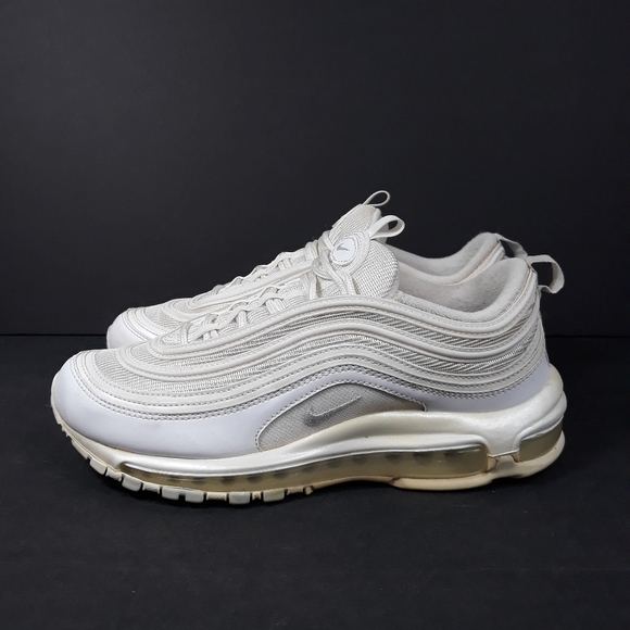 Nike Air Max 97 Triple White Pure Platinum Sz 9 - Picture 1 of 5